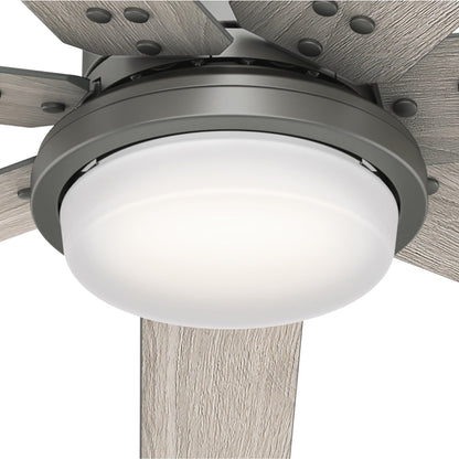 Ventilateur de plafond Hunter WiFi Whittington avec éclairage LED, télécommande - Style moulin à vent - Industriel, ferme, rustique - VENTILATEUR INTELLIGENT !