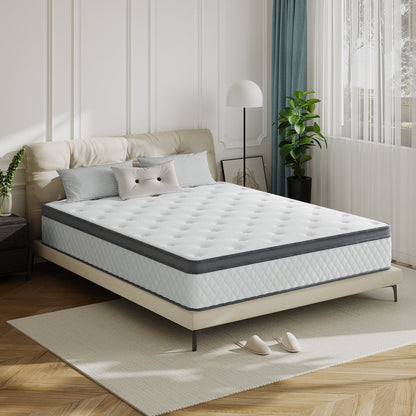 Matelas en mousse à mémoire de forme hybride SweDrea de 30 cm (12 po) à fermeté moyenne, certifié CertiPUR-US et Oeko-TEX, avec absorption au charbon de bambou.