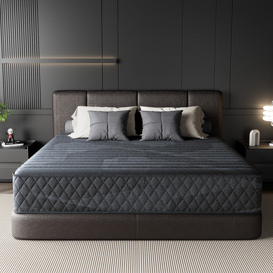 Matelas hybride en mousse à mémoire de forme SweDrea Plush, 8/12 pouces, respirant et rafraîchissant, certifié CertiPUR-US, SGS et OEKO-TEX.