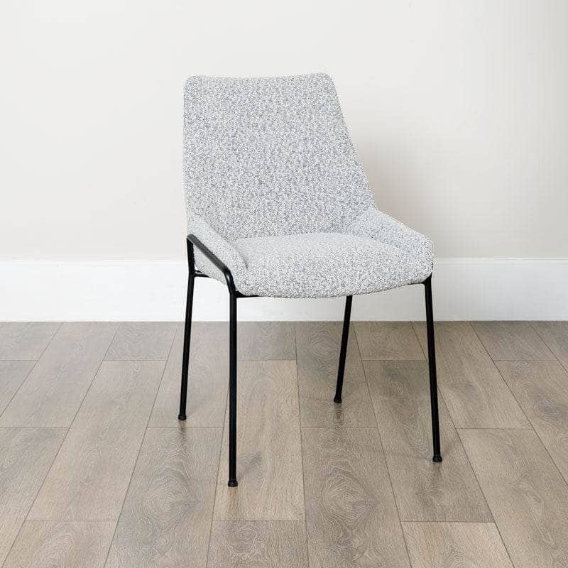 Lindsey Boucle Chair - Grey