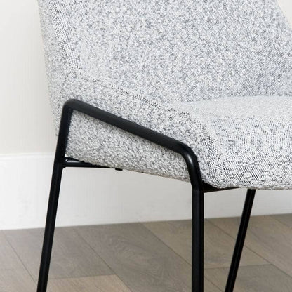 Lindsey Boucle Chair - Grey