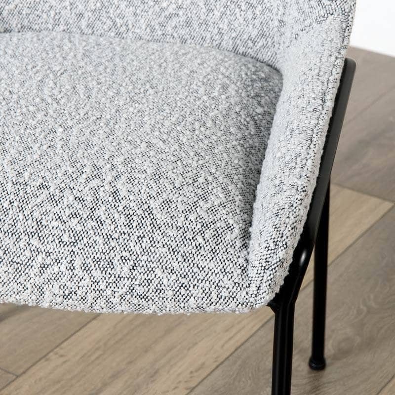 Lindsey Boucle Chair - Grey