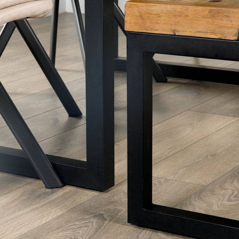 Lincoln Fixed Table Dining Set With Bench & 4 Taupe Aspen Chairs