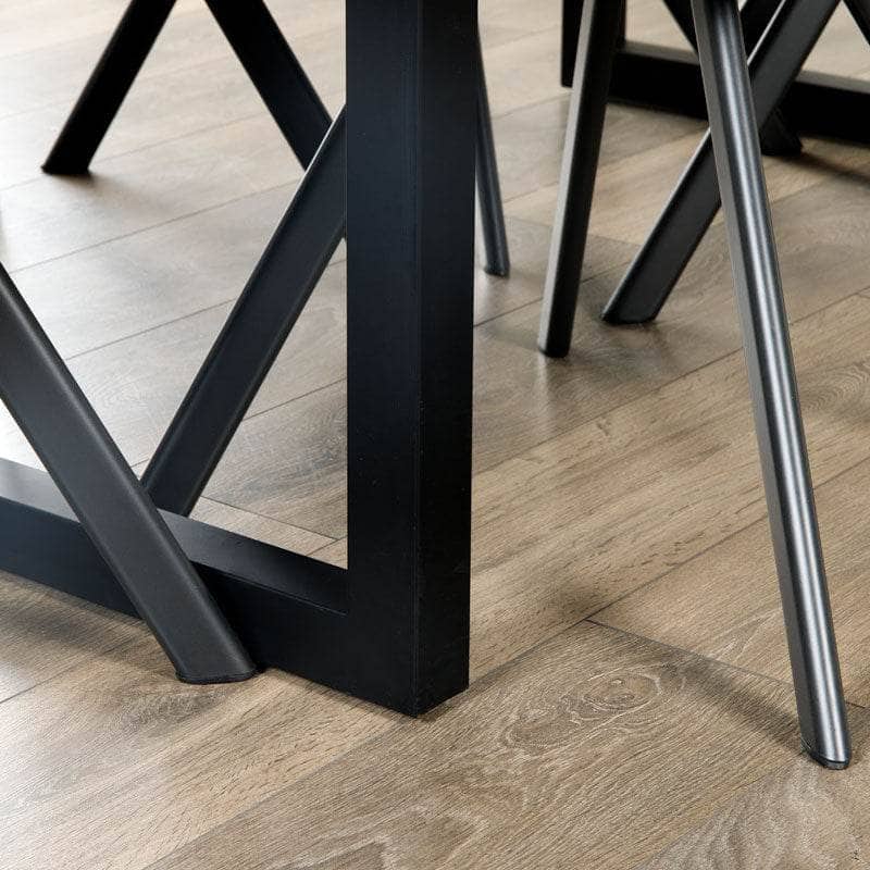 Lincoln Fixed Table & 6 Aspen Taupe Chairs