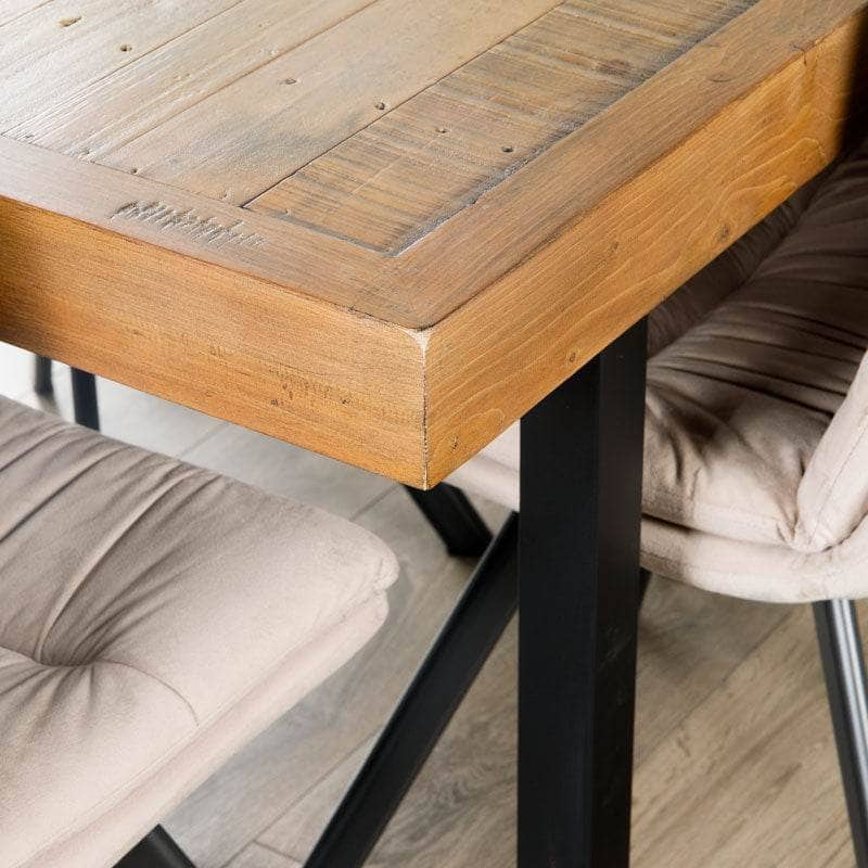 Lincoln Fixed Table & 6 Aspen Taupe Chairs