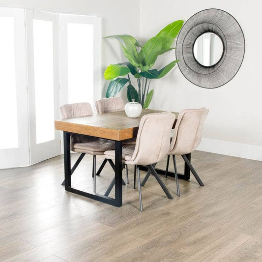 Lincoln Extendable Table & 4 Aspen Taupe Chairs