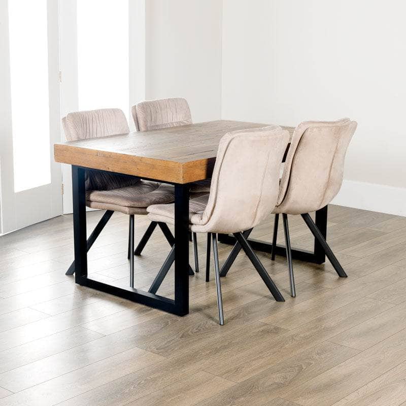 Lincoln Extendable Table & 4 Aspen Taupe Chairs