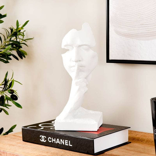 The Silent Face Figurine - White