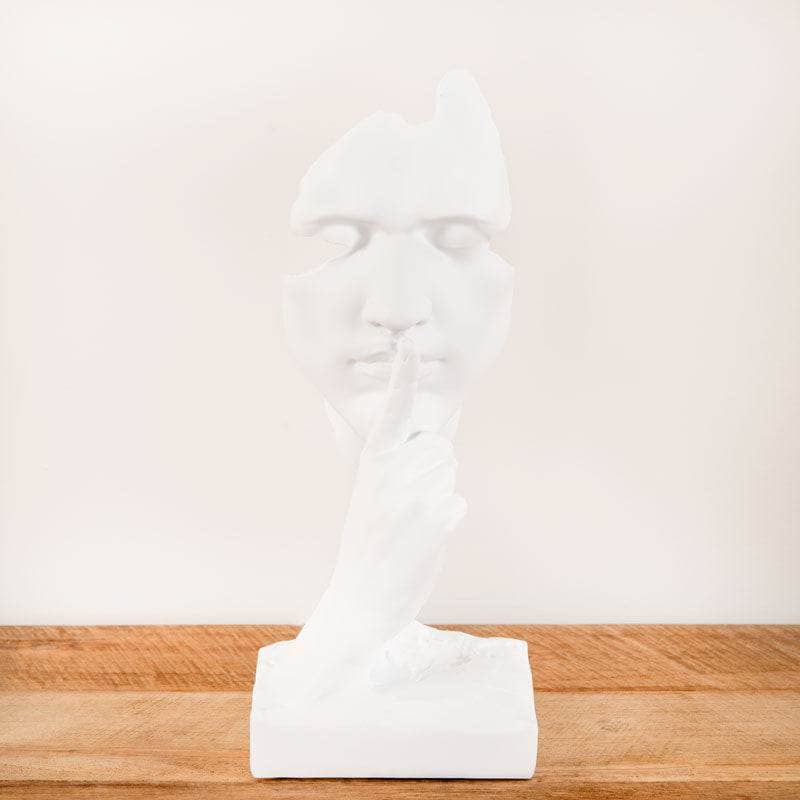 The Silent Face Figurine - White