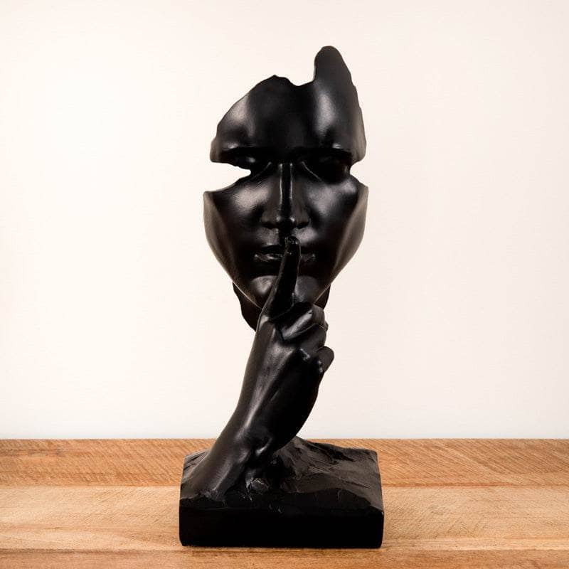 The Silent Face Figurine - Black