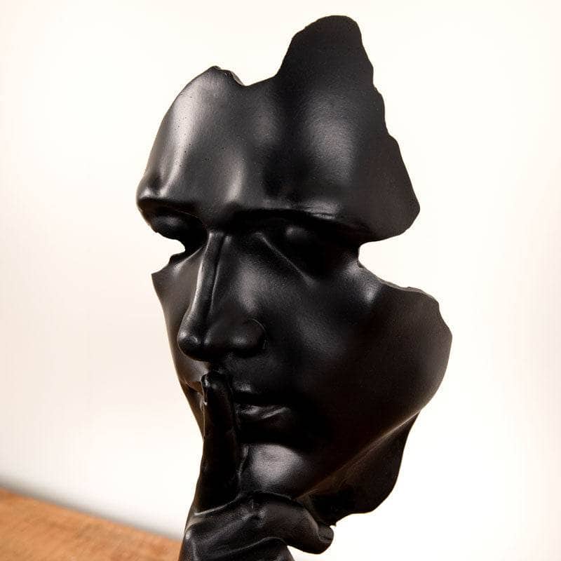 The Silent Face Figurine - Black