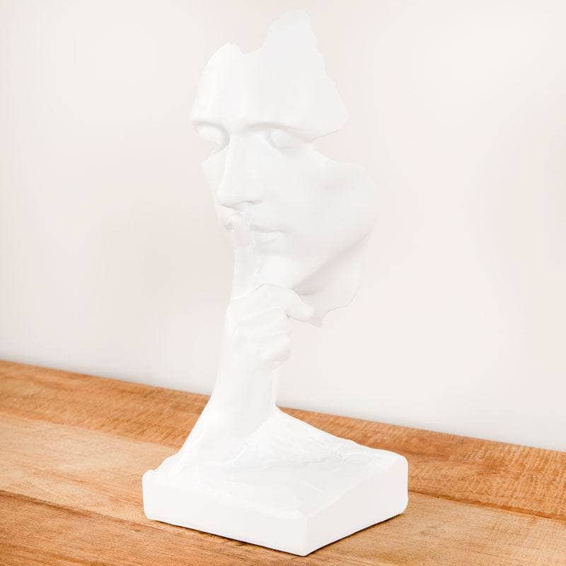 The Silent Face Figurine - White
