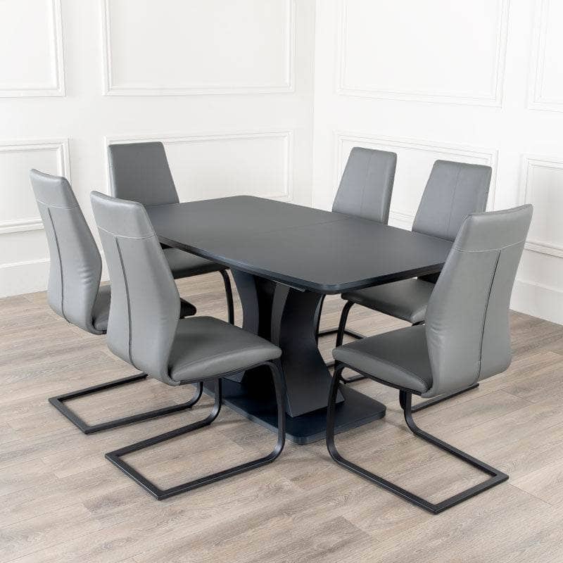 Picasso Table & 6 Grey Chairs