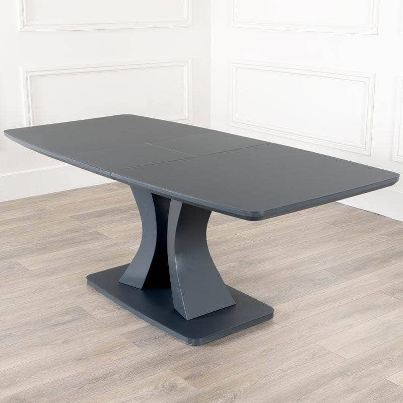 Picasso Large Extending Dining Table - Charcoal