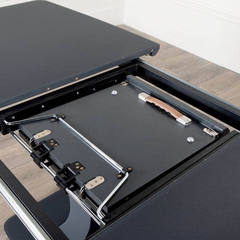 Picasso Large Extending Dining Table - Charcoal