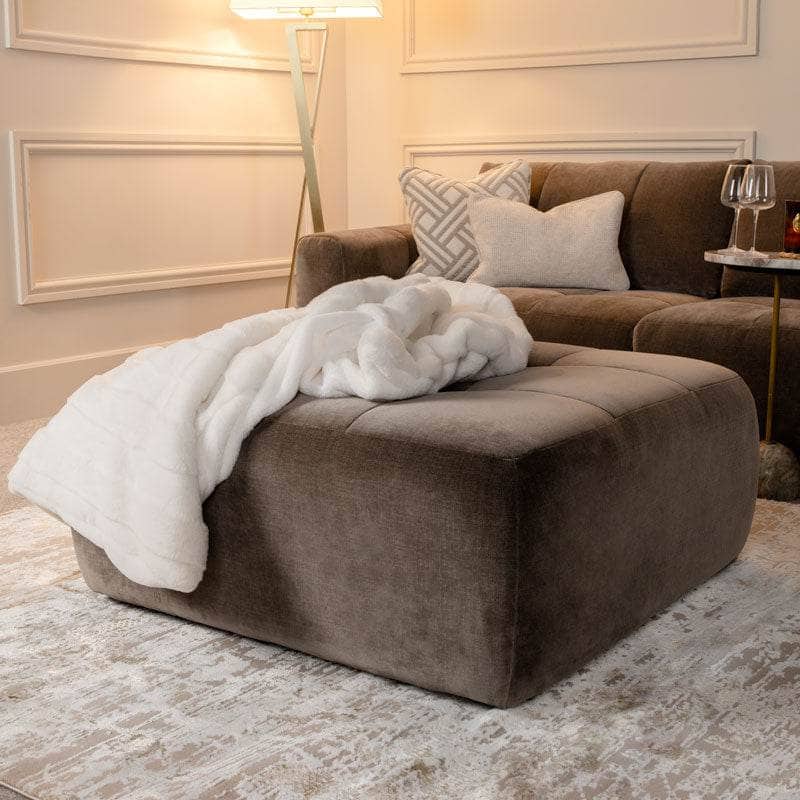 Austin Large Footstool - Mocha