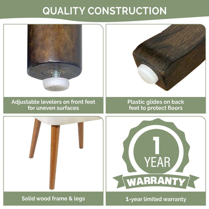 INK IVY Nola Chaises de salle à manger rembourrées avec dossier ajouré (lot de 2)