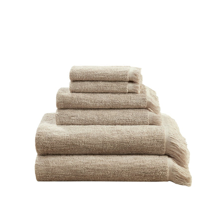 INK+IVY Atlas Cotton Dobby Slub 6 Piece Towel Set