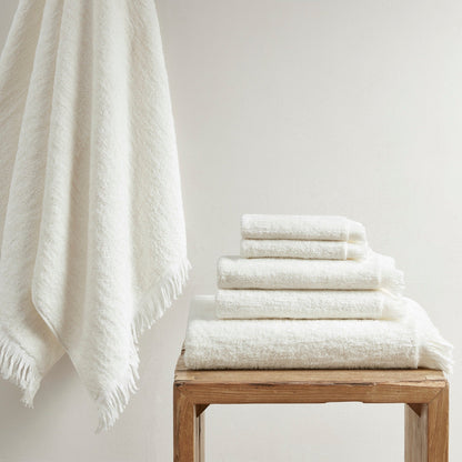 INK+IVY Atlas Cotton Dobby Slub 6 Piece Towel Set