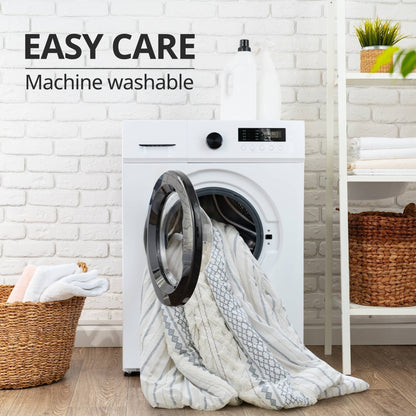 INK+IVY Imani Cotton Printed Duvet Cover Set with Chenille