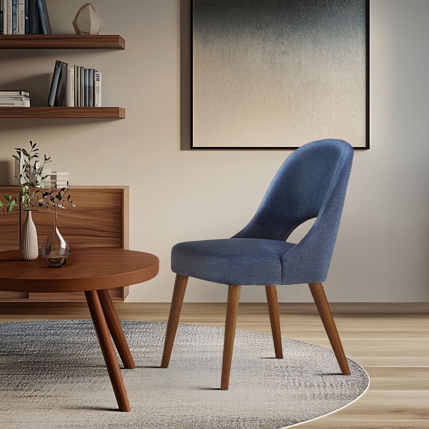 INK IVY Nola Chaises de salle à manger rembourrées avec dossier ajouré (lot de 2)