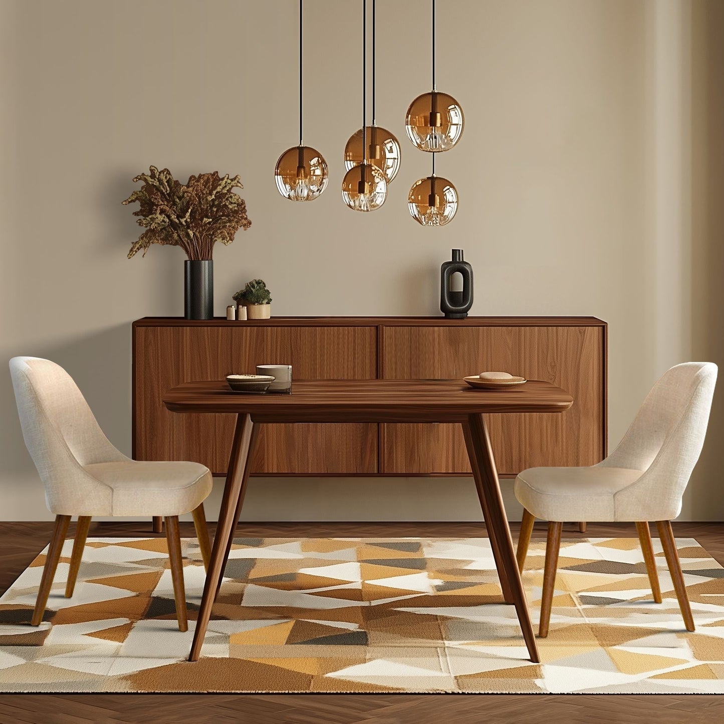 INK IVY Nola Chaises de salle à manger rembourrées avec dossier ajouré (lot de 2)