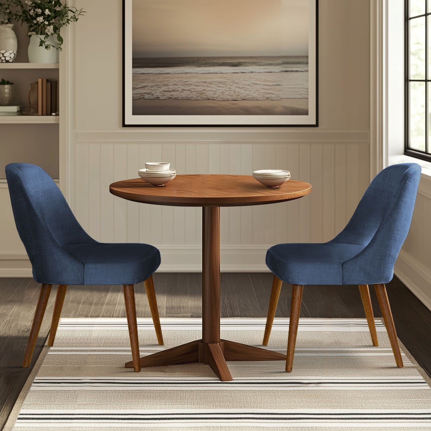 INK IVY Nola Chaises de salle à manger rembourrées avec dossier ajouré (lot de 2)