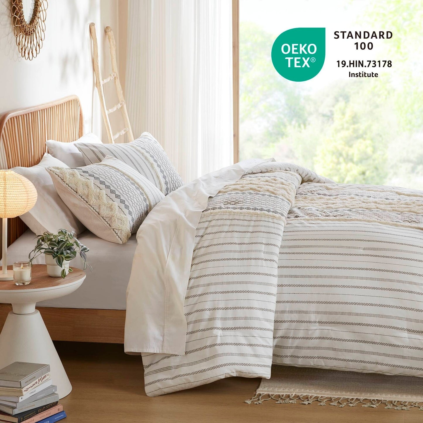 INK+IVY Imani Cotton Printed Comforter Set with Chenille