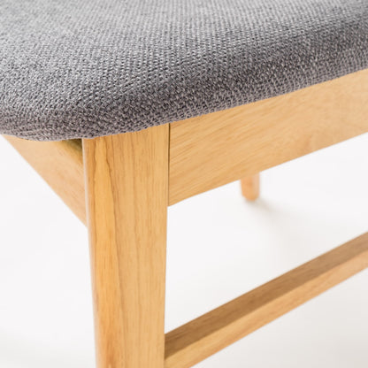 Chaise de salle à manger Abrielle en bois d'acacia rembourré, style moderne du milieu du siècle, par Christopher Knight Home (lot de 2)