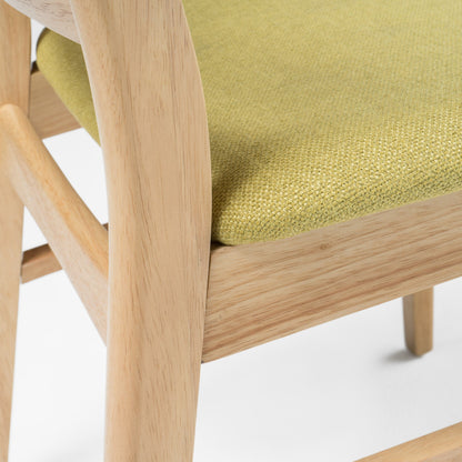 Chaise de salle à manger Abrielle en bois d'acacia rembourré, style moderne du milieu du siècle, par Christopher Knight Home (lot de 2)