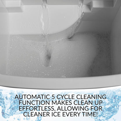 Machine à glaçons Igloo 26 livres, automatique, autonettoyante, portable, pour comptoir, avec poignée, Aqua