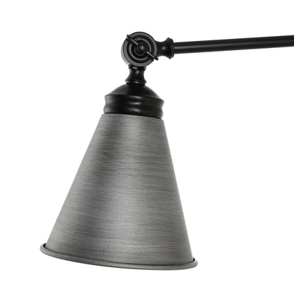 WINGBO Industrial Swing Arm Wall Sconce with Metal Shade,2-Pack...