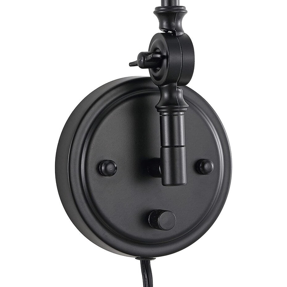 WINGBO Industrial Swing Arm Wall Sconce with Metal Shade,2-Pack...