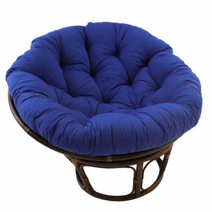 Fauteuil Papasan en rotin Bali de 107 cm avec coussin en toile twill
