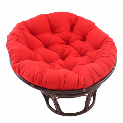 Fauteuil Papasan en rotin Bali de 107 cm avec coussin en toile twill