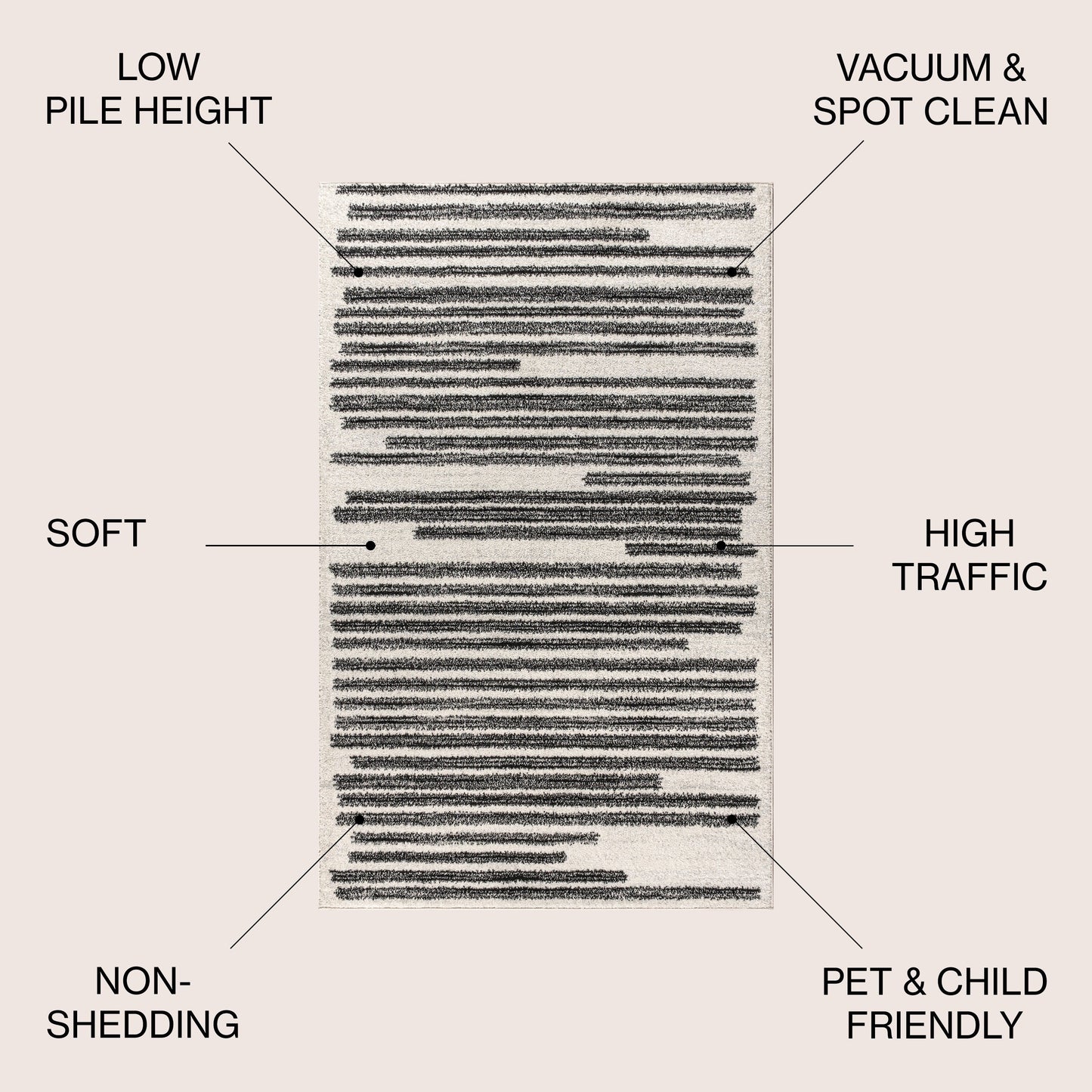 JONATHAN Y Aksil Modern Berber Stripe Area Rug