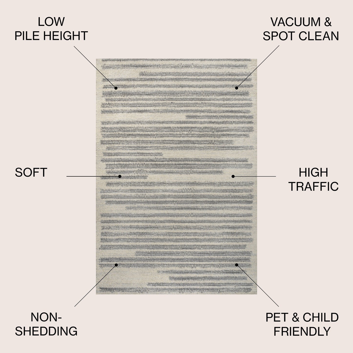 JONATHAN Y Aksil Modern Berber Stripe Area Rug