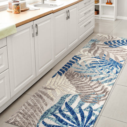 JONATHAN Y Aydin Palm Leaves Indoor/Outdoor Area Rug