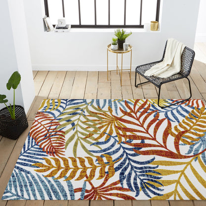 JONATHAN Y Aydin Palm Leaves Indoor/Outdoor Area Rug