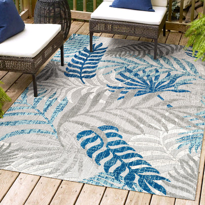 JONATHAN Y Aydin Palm Leaves Indoor/Outdoor Area Rug