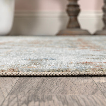 JONATHAN Y Brandy Bohemian Medallion Low-Pile Machine-Washable Cream/Terra Area Rug