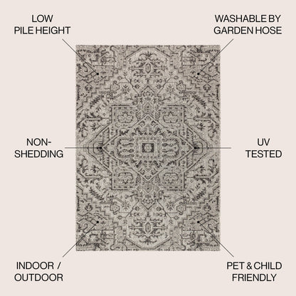 JONATHAN Y Charleston Medallion Indoor/Outdoor Area Rug