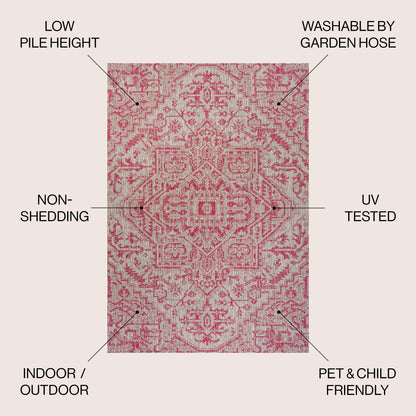 JONATHAN Y Charleston Medallion Indoor/Outdoor Area Rug