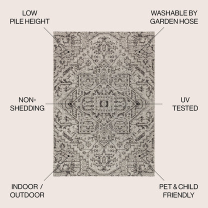 JONATHAN Y Charleston Medallion Indoor/Outdoor Area Rug