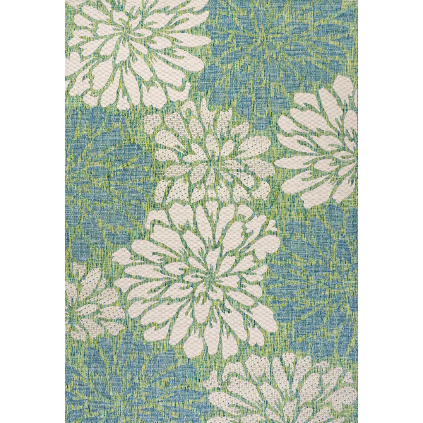 JONATHAN Y Floral Textured Weave Indoor/Outdoor Area Rug