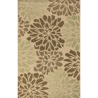 JONATHAN Y Floral Textured Weave Indoor/Outdoor Area Rug