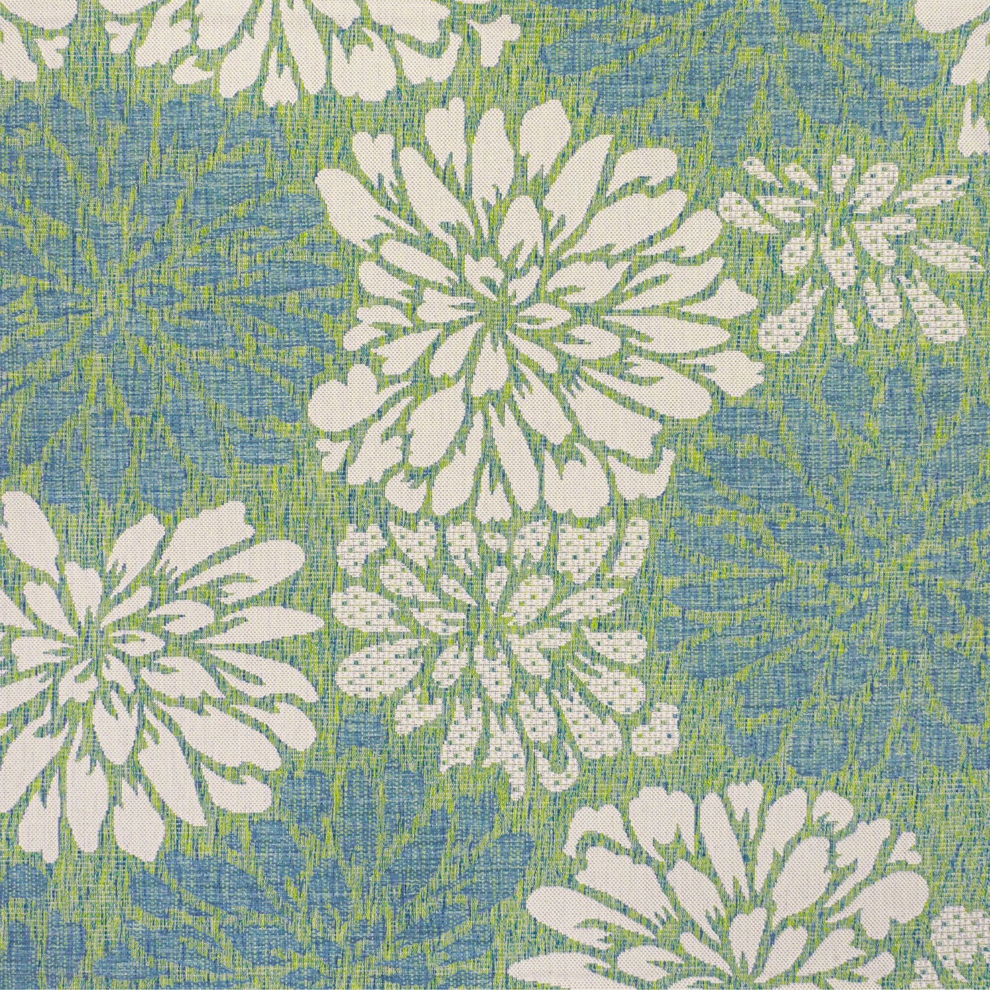 JONATHAN Y Floral Textured Weave Indoor/Outdoor Area Rug