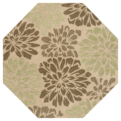 JONATHAN Y Floral Textured Weave Indoor/Outdoor Area Rug