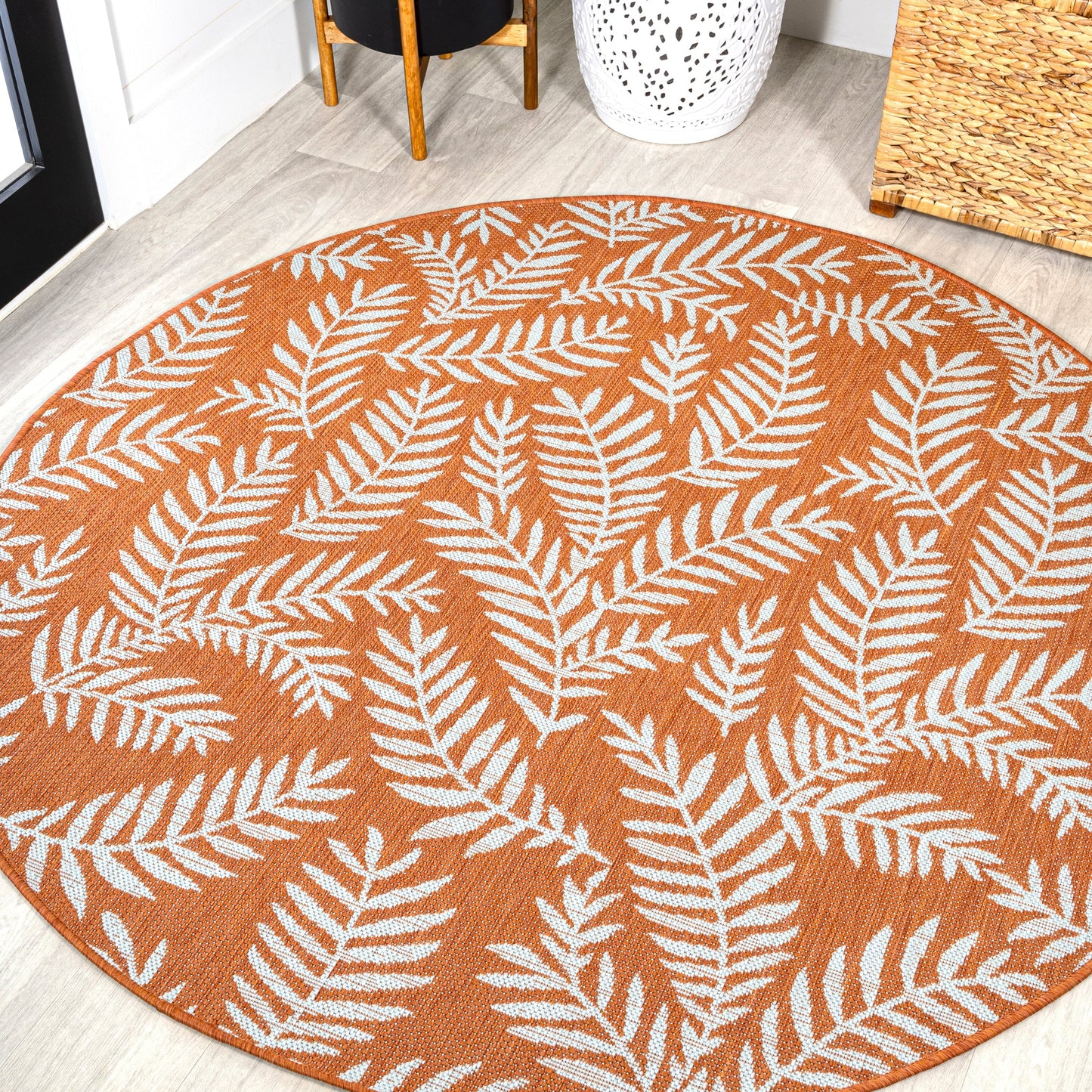 JONATHAN Y Galon Palm Frond Indoor/Outdoor Area Rug