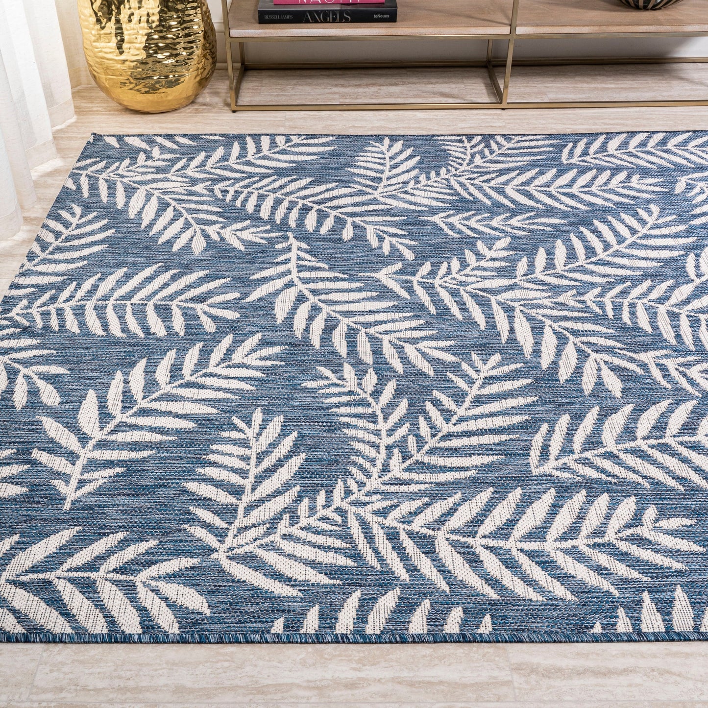 JONATHAN Y Galon Palm Frond Indoor/Outdoor Area Rug